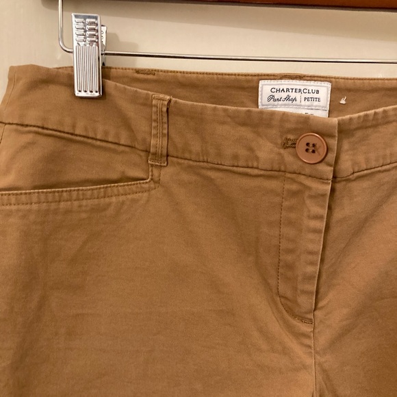 Classic Fit Cotton Pant from Charter Club pant Shop. Brown Size 8P. Jean Trouser - Picture 2 of 8